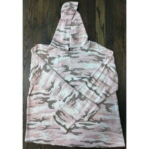 Social Standard by Sanctuary Women's Pullover Hoodie Camouflage Pink Beige M